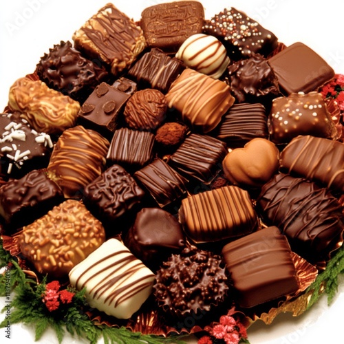 A Delicious Assortment of Gourmet Chocolates on Display