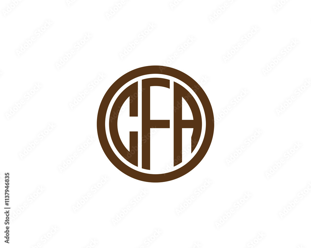 CFA logo design vector template. CFA CFA logo design vector template. CFA