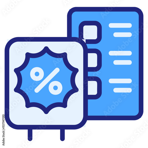Menu blue style icon
