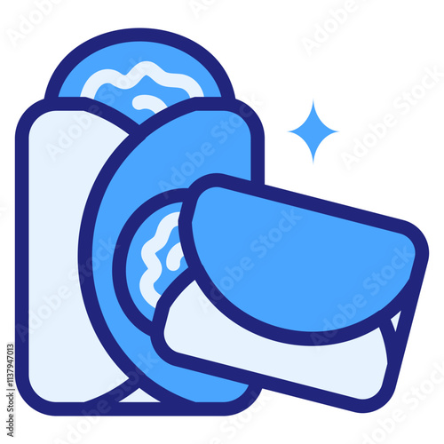 Kebab blue style icon