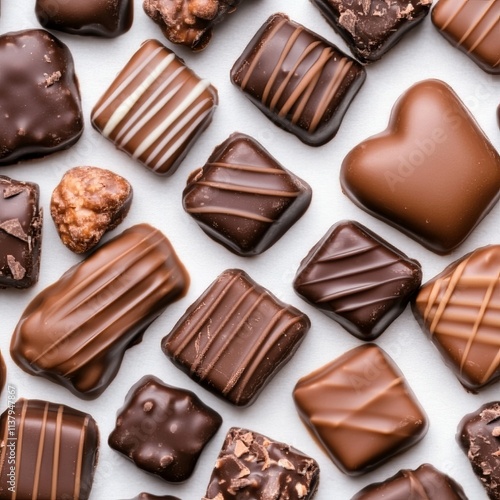 Assorted Chocolate Candies Delightful Sweet Treats photo