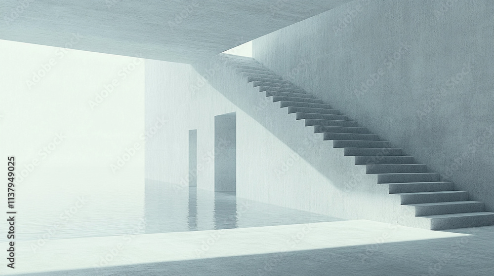 Abstract room with stairs Abstract room with stairs