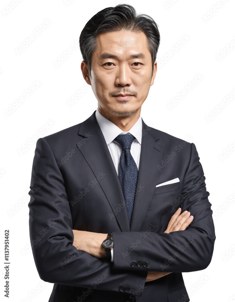 an asian man wearing office clothes . company leaders are very confident . ai generate an asian man wearing office clothes . company leaders are very confident . ai generate