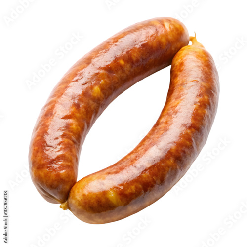 sausage top view isolated on transparent background