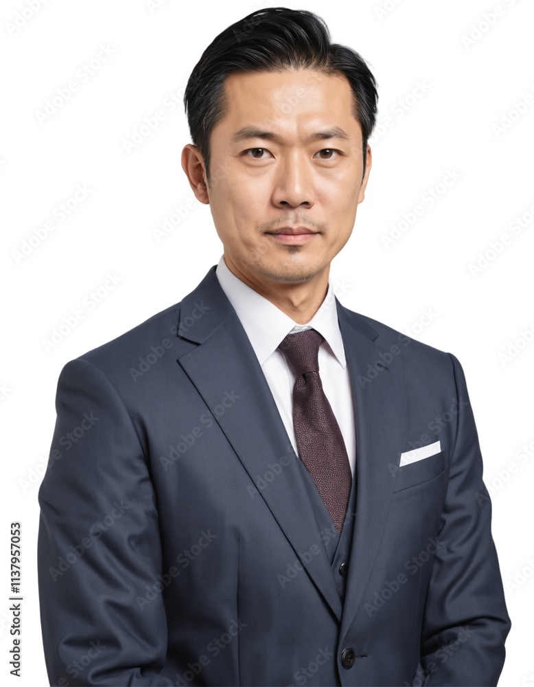 an asian man wearing office clothes . company leaders are very confident . ai generate an asian man wearing office clothes . company leaders are very confident . ai generate