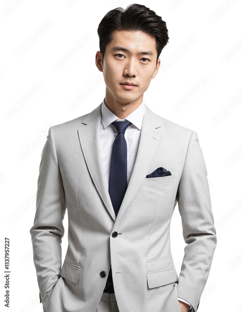 an asian man wearing office clothes . company leaders are very confident . ai generate an asian man wearing office clothes . company leaders are very confident . ai generate