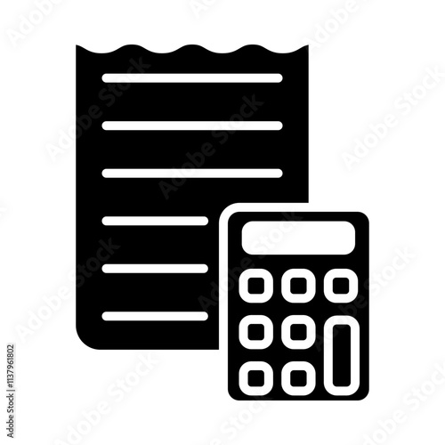 Budget Planner glyph icon photo