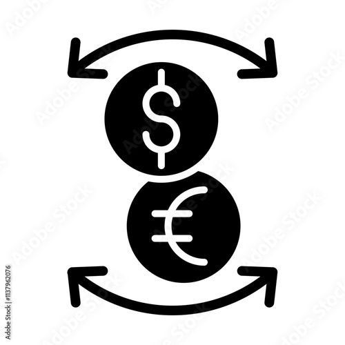 Currency Exchange glyph icon
