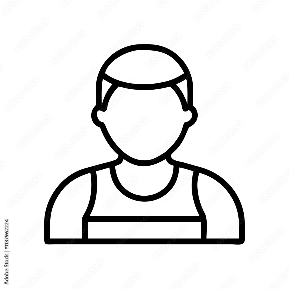 male athlete icon icon, men’s day line art, men’s icon - simple black line art icon of male athlete icon, for men’s day celebrations. men’s vector art. male athlete icon icon, men’s day line art, men’s icon - simple black line art icon of male athlete icon, for men’s day celebrations. men’s vector art.