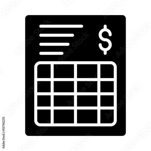 Bank Statement glyph icon