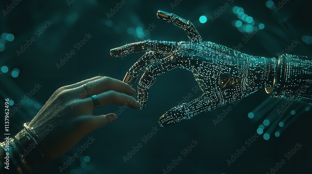 Fototapeta premium Artificial Intelligence AI Machine Learning Robot