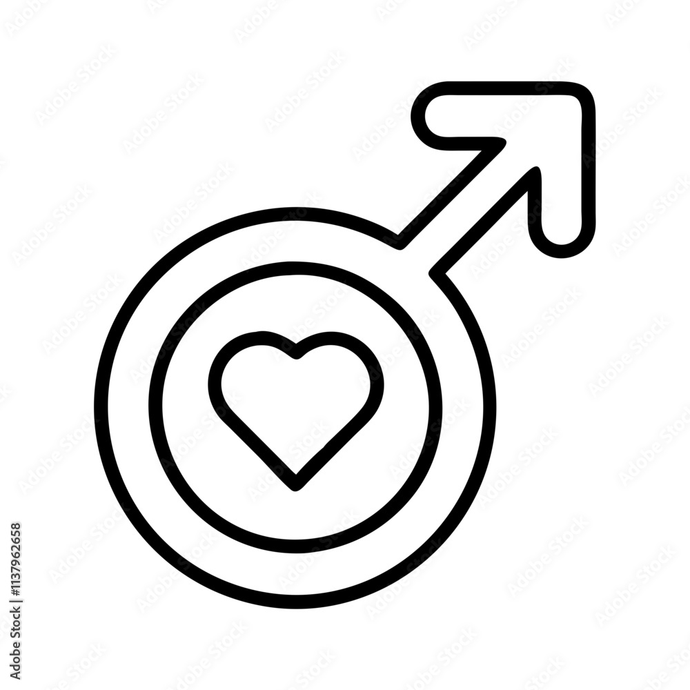 male symbol with heart icon, men’s day line art, men’s icon - simple black line art icon of male symbol with heart, for men’s day celebrations. men’s vector art. male symbol with heart icon, men’s day line art, men’s icon - simple black line art icon of male symbol with heart, for men’s day celebrations. men’s vector art.
