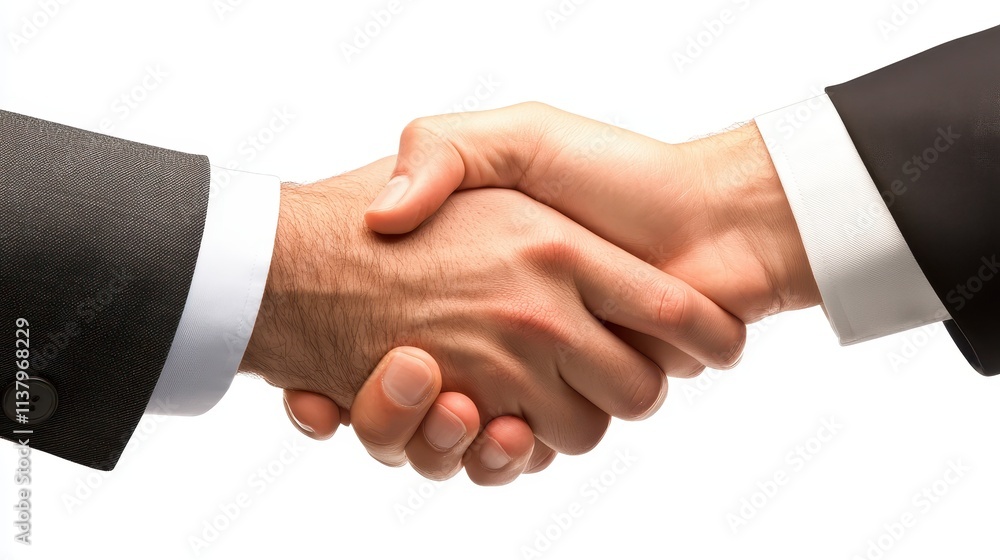 Close-up of a Firm Handshake Between Two Business Professionals. Close-up of a Firm Handshake Between Two Business Professionals.