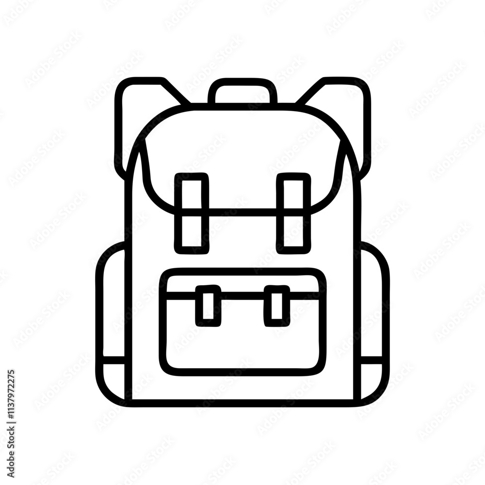 soldier s backpack icon, veterans day icon line art, veterans icon - simple black line art icon of soldier s backpack, for veterans day celebrations. veterans vector art. soldier s backpack icon, veterans day icon line art, veterans icon - simple black line art icon of soldier s backpack, for veterans day celebrations. veterans vector art.