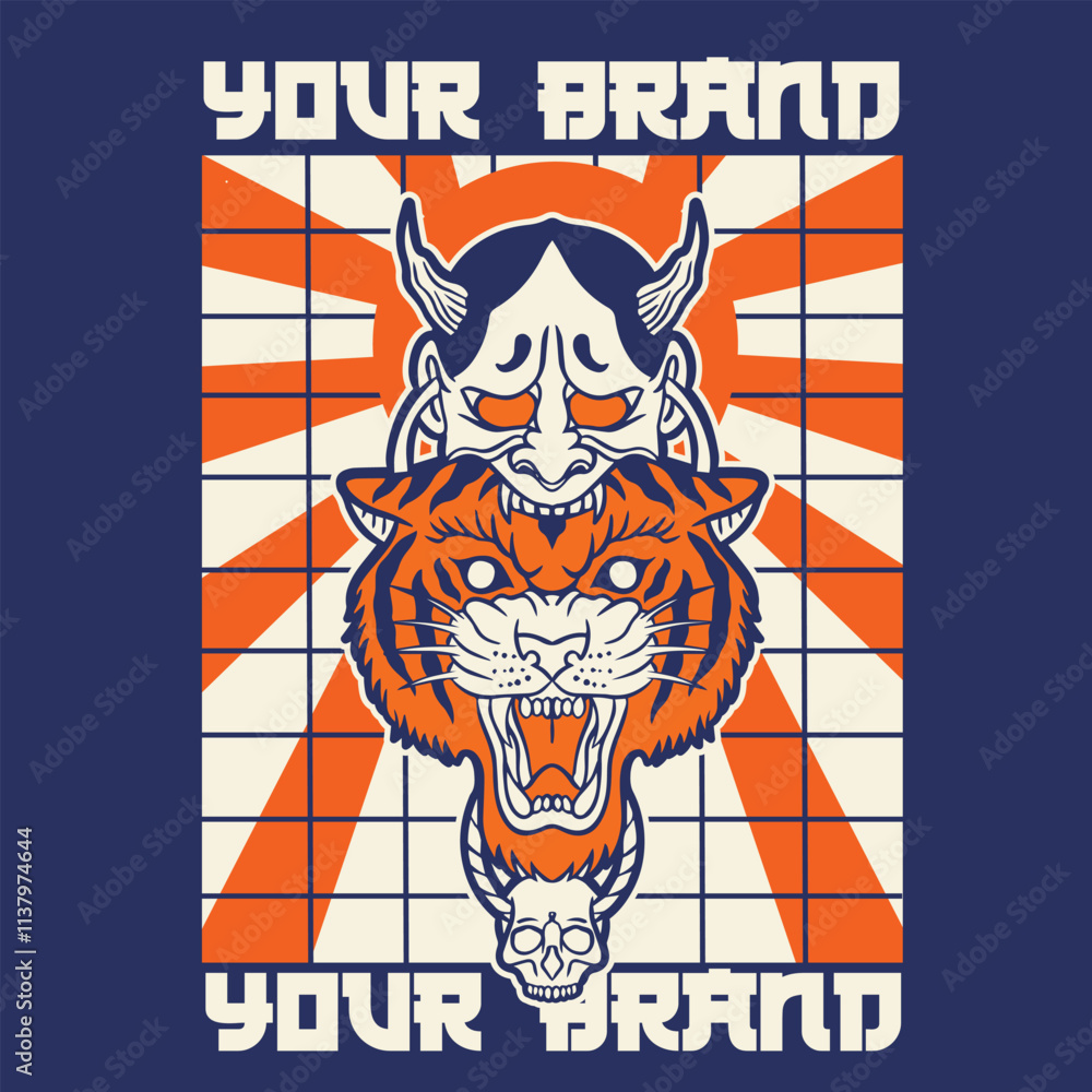Fototapeta premium Tiger logo. head tiger vector illustration. Logo tiger