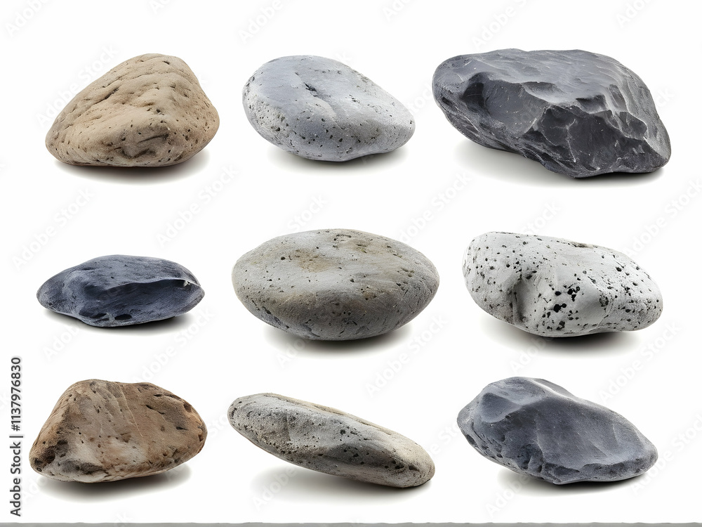 stones isolated on white stones isolated on white