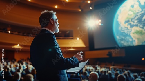 The foremost scientist in the field of climate change delivers a keynote speech at the conference