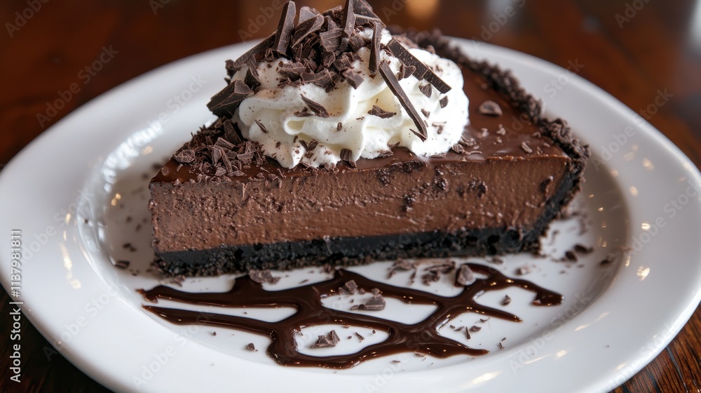 Decadent Chocolate Cream Pie with Whipped Cream and Shavings Decadent Chocolate Cream Pie with Whipped Cream and Shavings