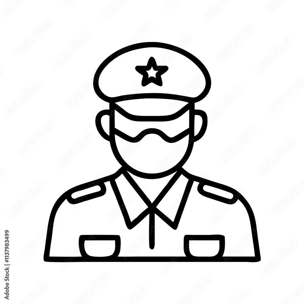 veteran in uniform icon, remembrance day line art, remembrance icon - simple black line art icon of veteran in uniform, for topic celebrations. topic vector art. veteran in uniform icon, remembrance day line art, remembrance icon - simple black line art icon of veteran in uniform, for topic celebrations. topic vector art.