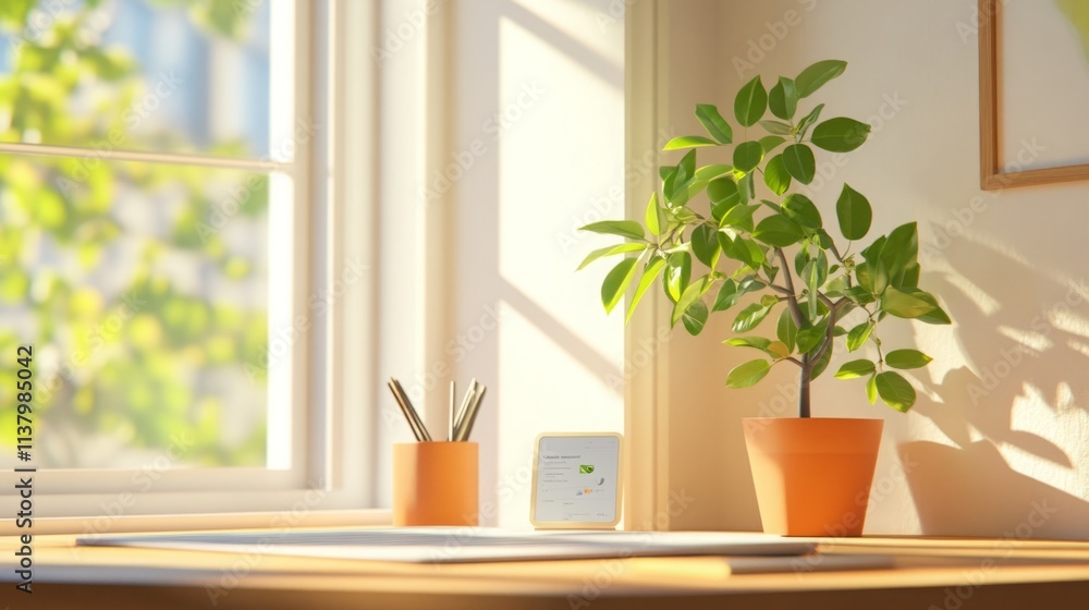 A serene workspace with augmented reality tools enhancing productivity and creativity, showcasing a modern and innovative environment for focused work and digital collaboration. A serene workspace with augmented reality tools enhancing productivity and creativity, showcasing a modern and innovative environment for focused work and digital collaboration.