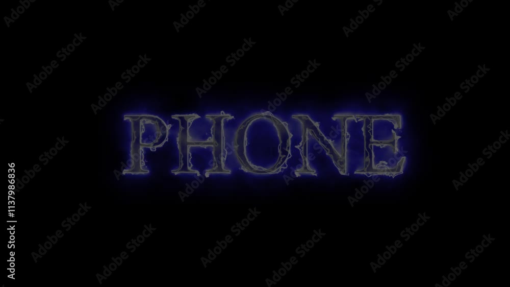 neon phone icon animation 4k vidoe neon phone icon animation 4k vidoe