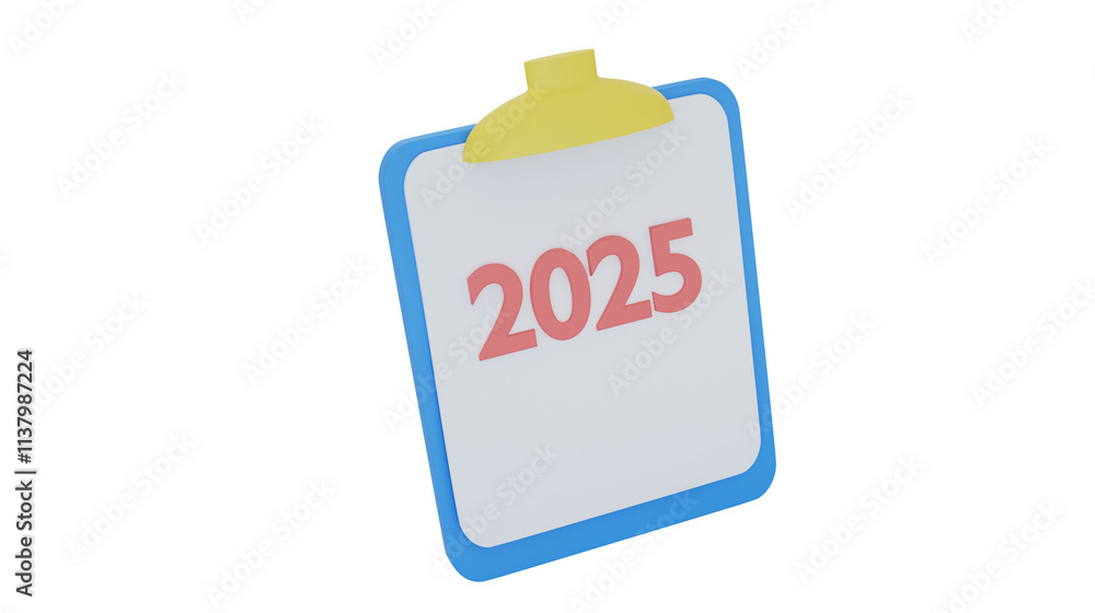 3D Render of 2025 Clipboard PNG for Business, Planning, and Event Management Projects 3D Render of 2025 Clipboard PNG for Business, Planning, and Event Management Projects