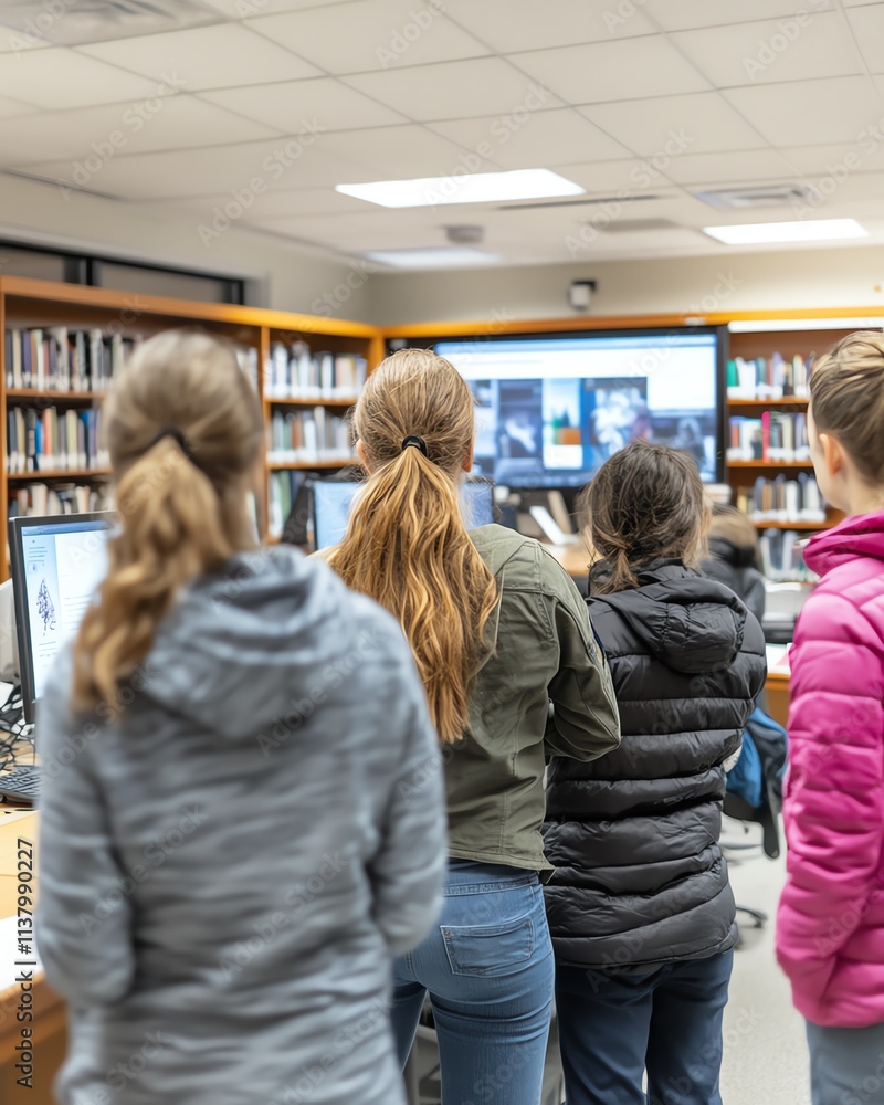 Fototapeta premium Library resources training session