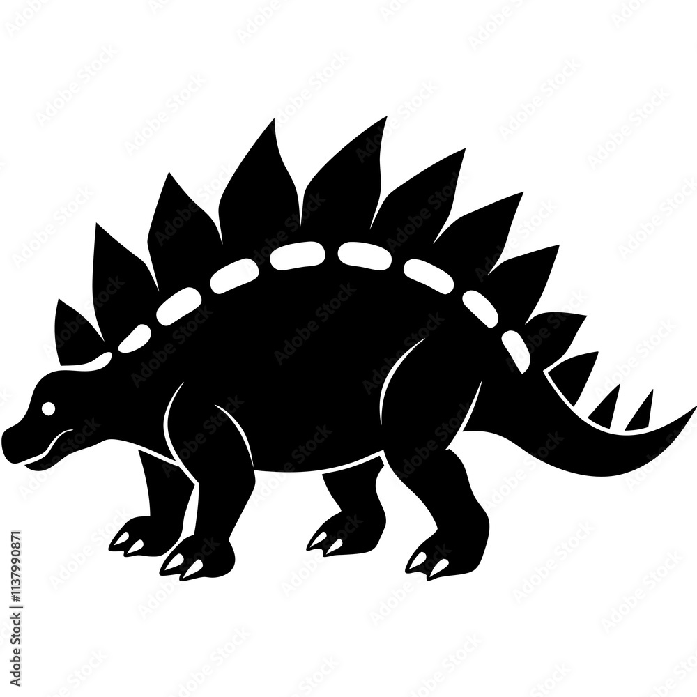Ankylosaurus Silhouette vector illustration Ankylosaurus Silhouette vector illustration