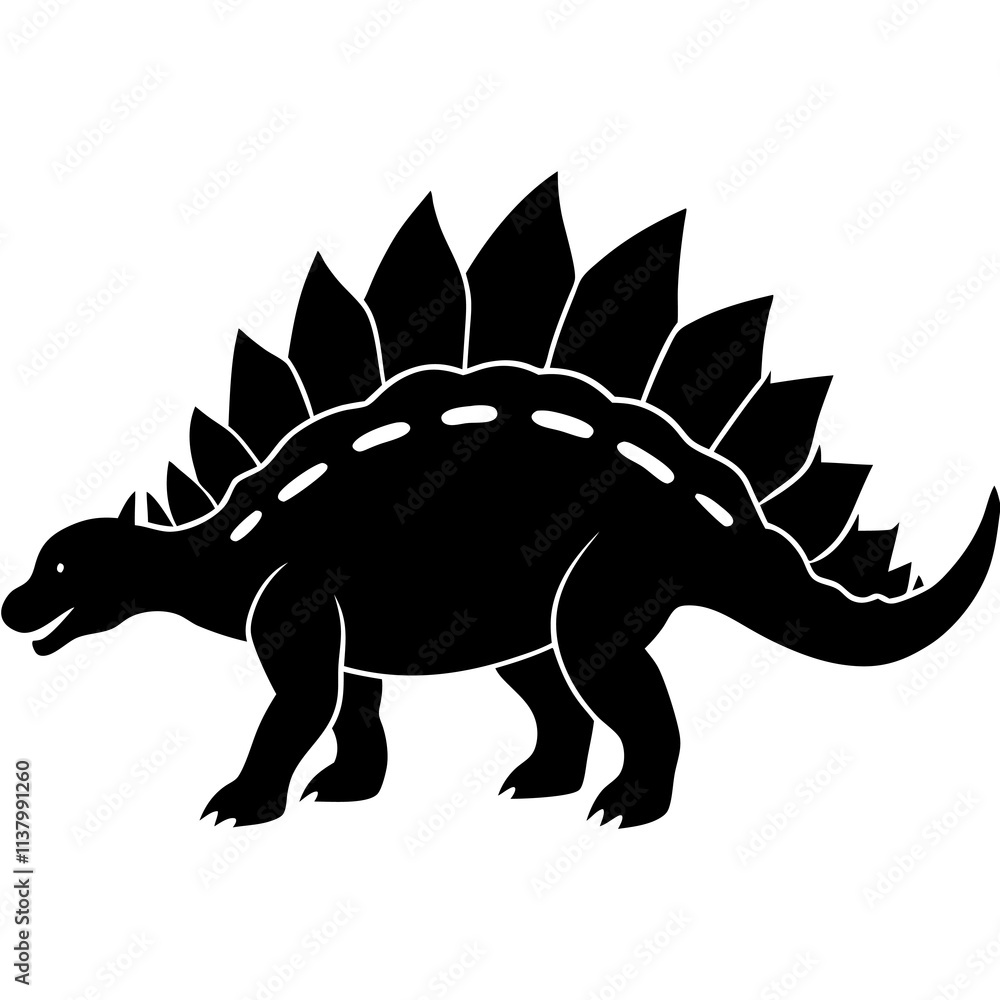 Ankylosaurus Silhouette vector illustration Ankylosaurus Silhouette vector illustration