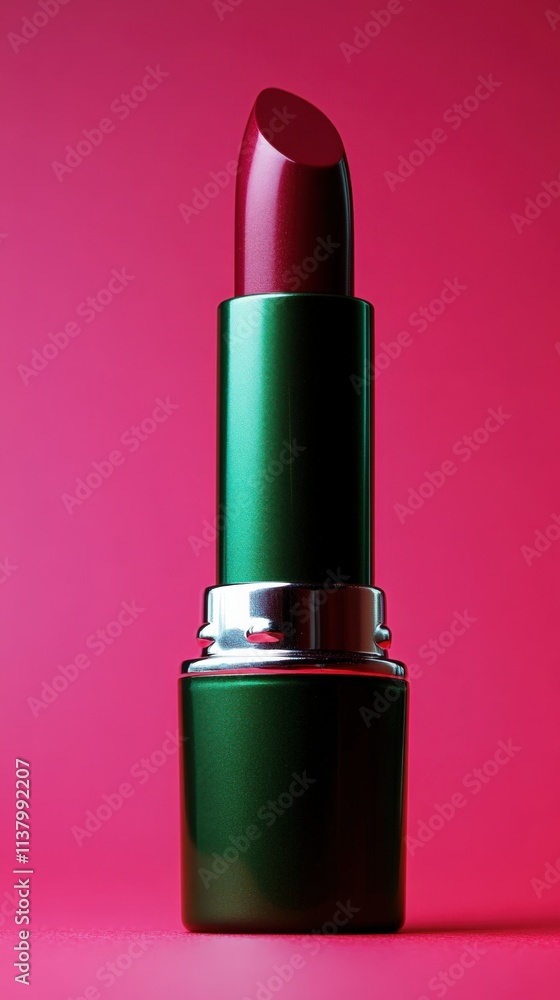 Vibrant Red Lipstick Against Bold Background Vibrant Red Lipstick Against Bold Background