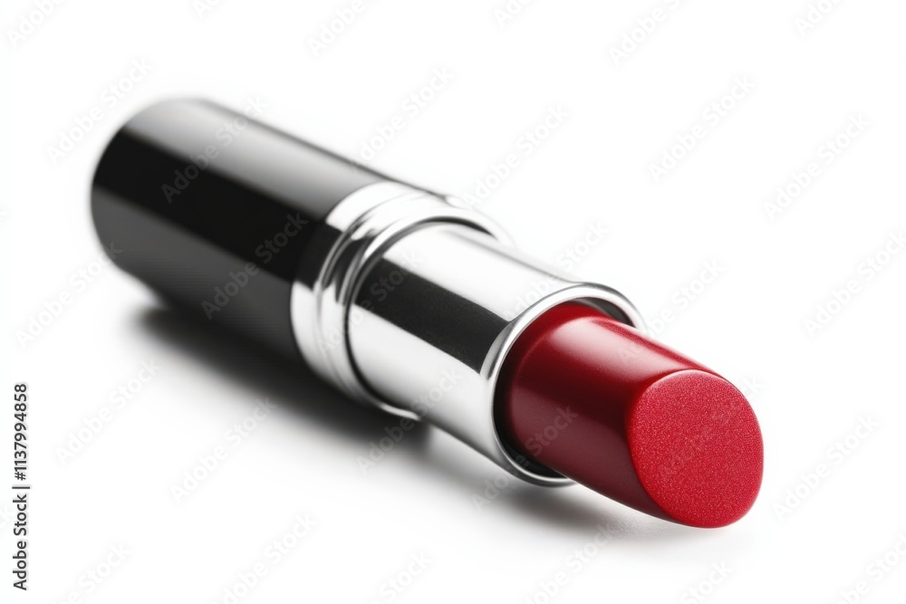 Vibrant Red Lipstick with Sleek Packaging Vibrant Red Lipstick with Sleek Packaging