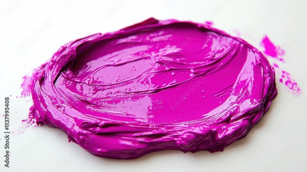 Vibrant Pink Paint on White Surface Vibrant Pink Paint on White Surface