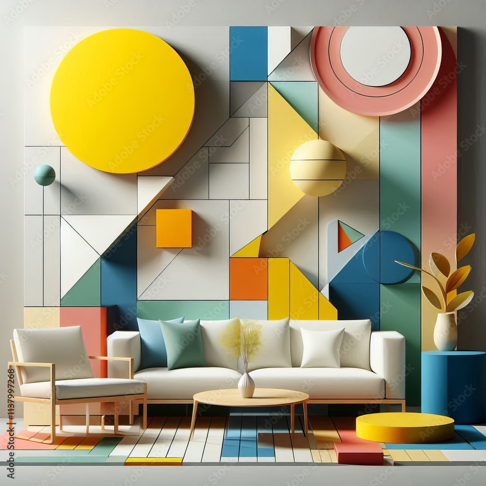 Geometric Abstraction Smart Furniture with a sense of peace and Geometric Abstraction Smart Furniture with a sense of peace and