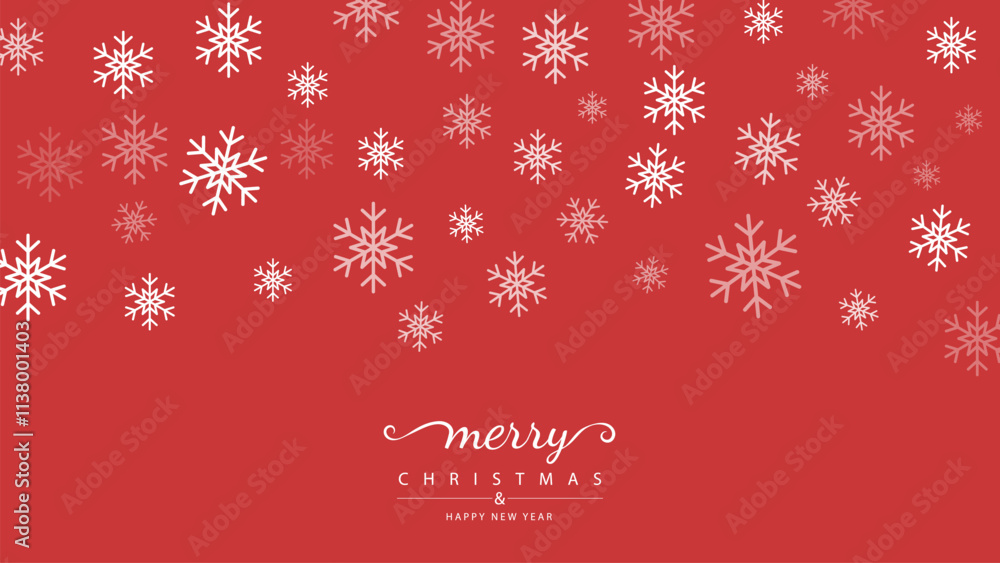 Merry christmas winter season background with snowflake decoration vector Merry christmas winter season background with snowflake decoration vector