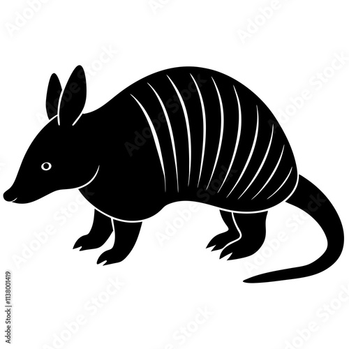 Armadillo Silhouette vector illustration