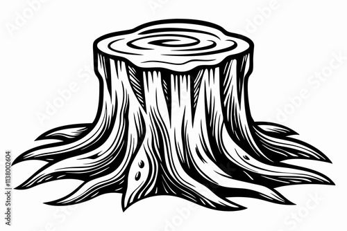 tree stump silhouette