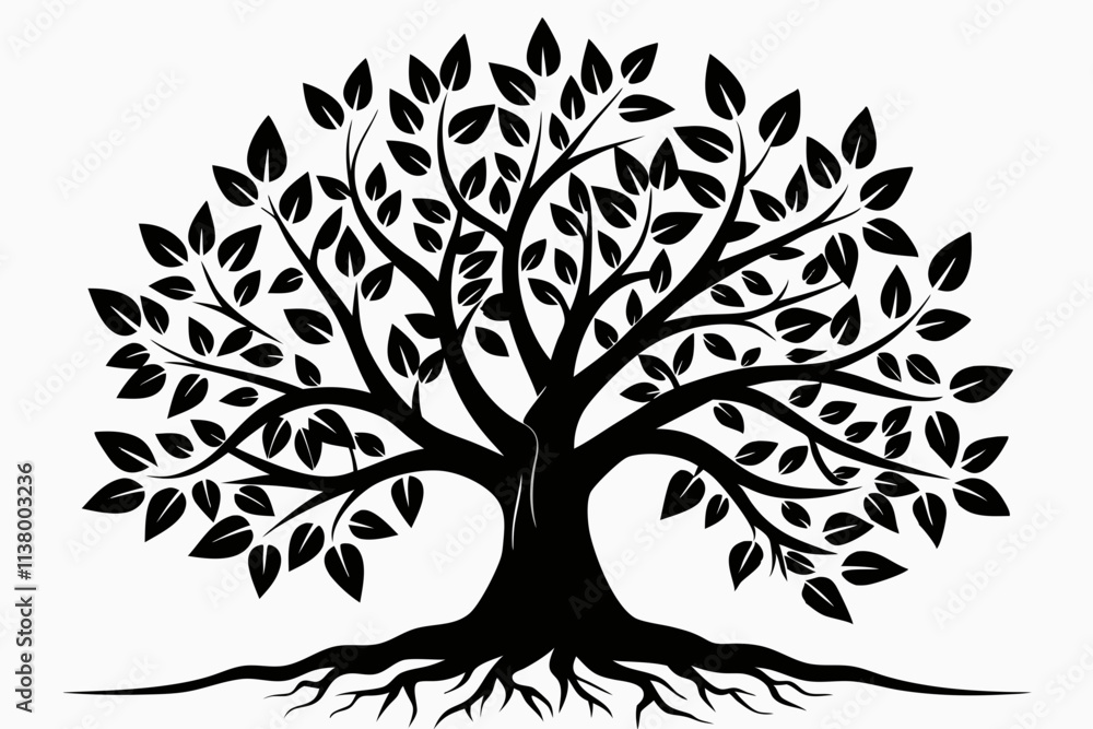 Obraz premium tree silhouette vector