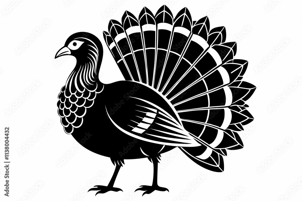 Fototapeta premium turkey silhouette vector illustration