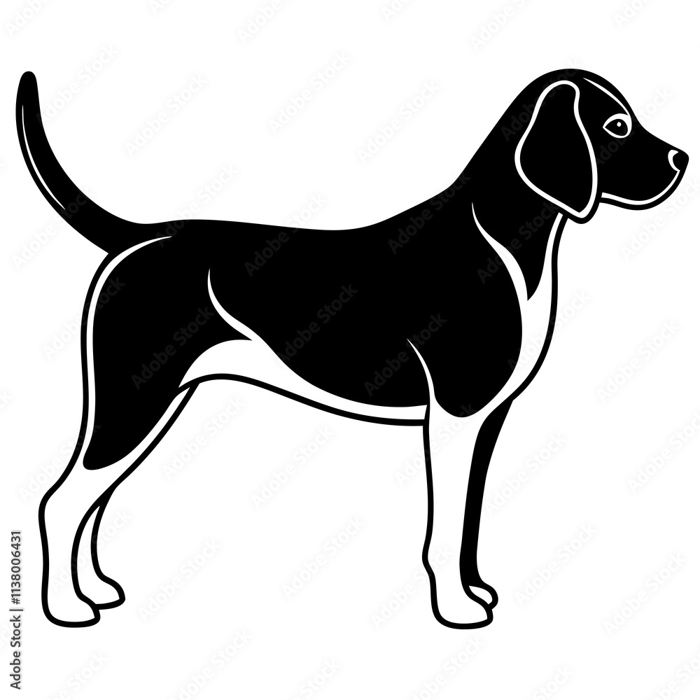 Beagle Silhouette vector illustration Beagle Silhouette vector illustration
