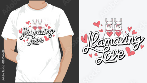 Llama zing Love  t shirt design 