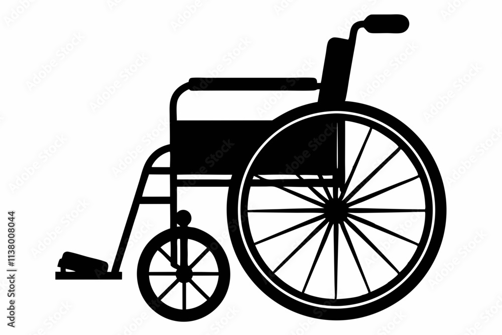 Fototapeta premium wheelchair isolated on white background