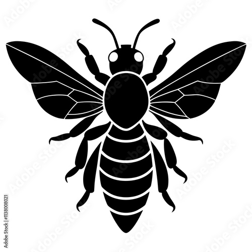 Bee Silhouette vector illustration