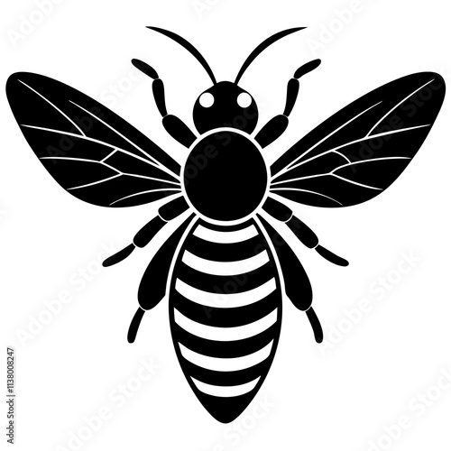 Bee Silhouette vector illustration