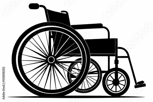 wheelchair isolated on white background