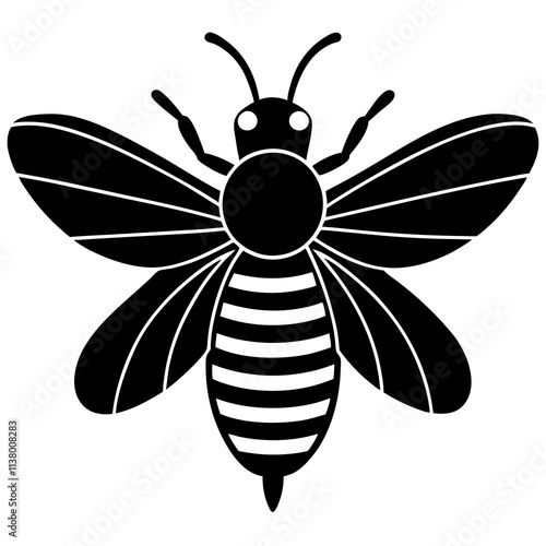 Bee Silhouette vector illustration