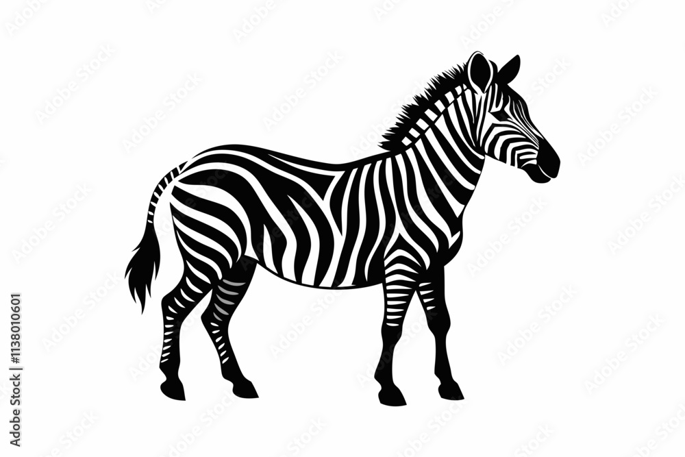 Fototapeta premium zebra vector silhouette