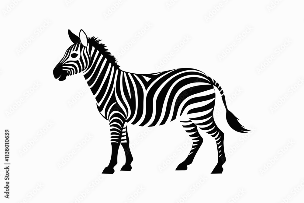 Fototapeta premium zebra vector silhouette