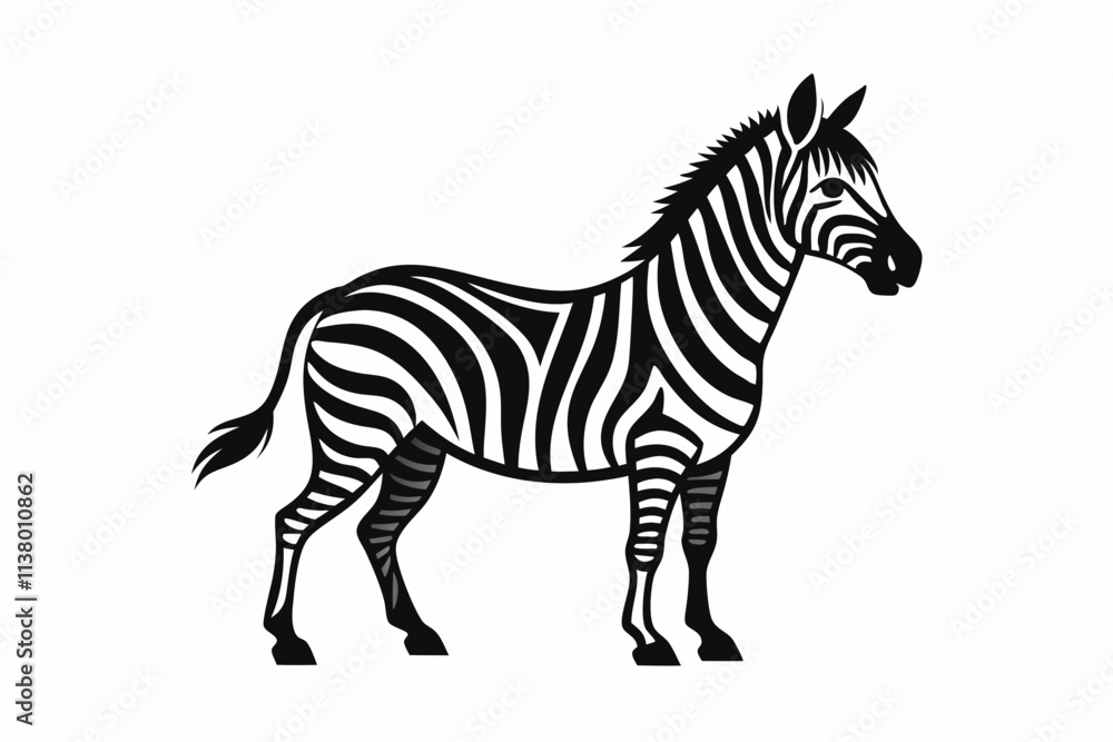 Obraz premium zebra vector silhouette