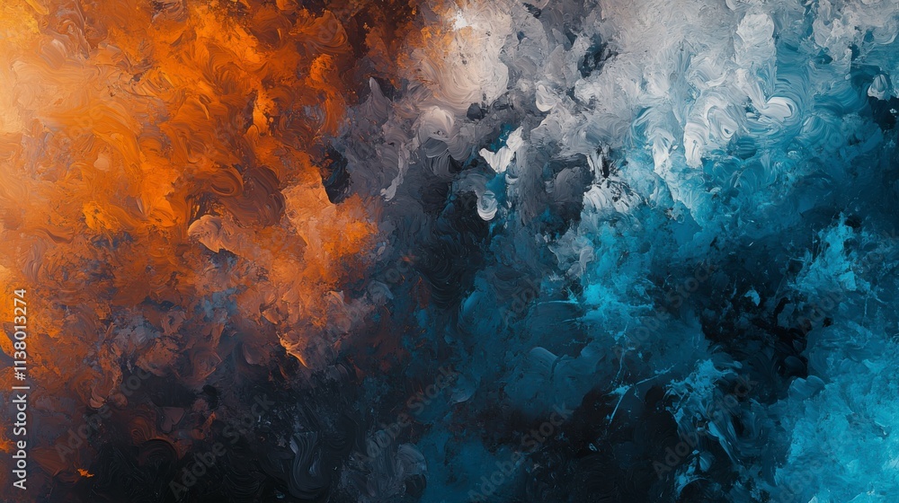 Stunning Abstract Painting with Vibrant Color Blending and Brushstrokes Stunning Abstract Painting with Vibrant Color Blending and Brushstrokes