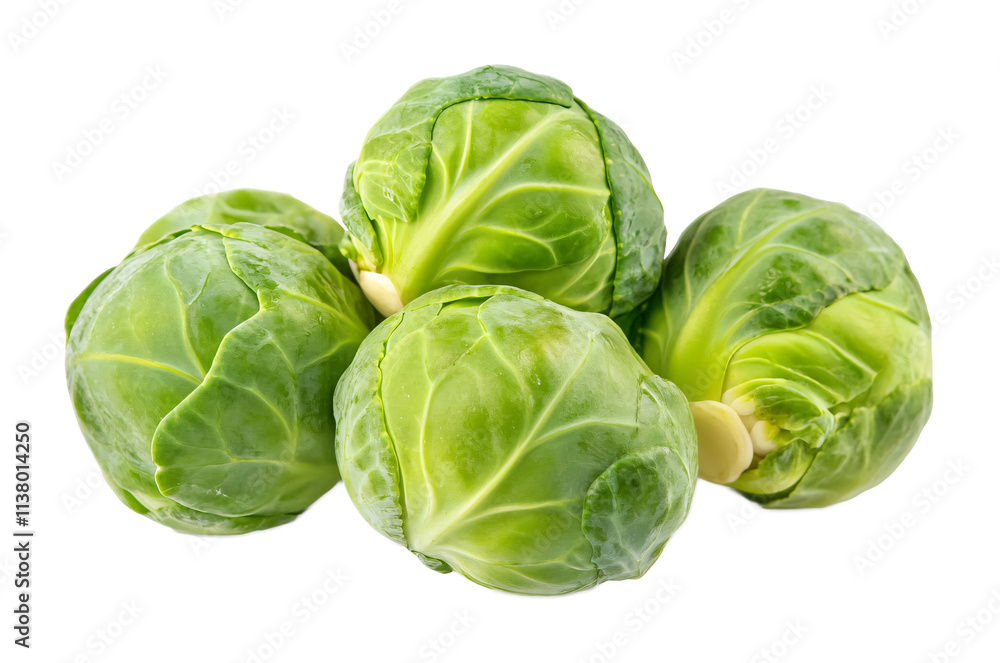 Brussels sprouts, isolated on a white background Brussels sprouts, isolated on a white background